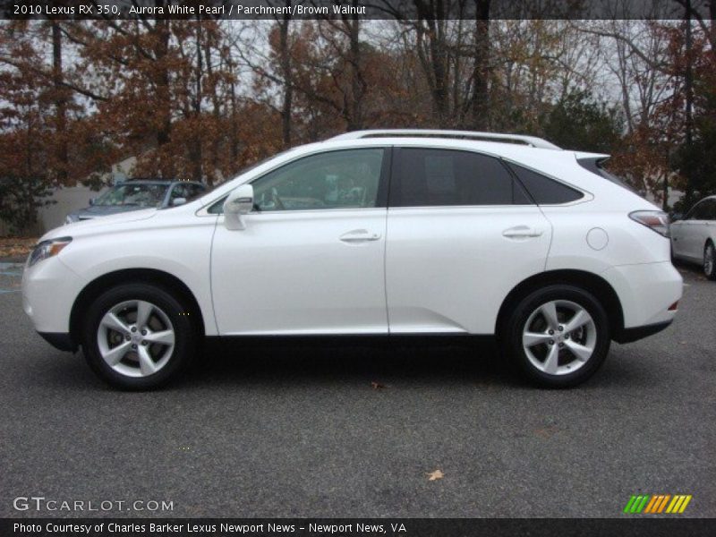Aurora White Pearl / Parchment/Brown Walnut 2010 Lexus RX 350