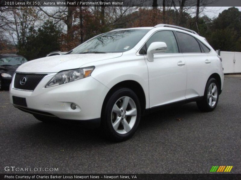 Aurora White Pearl / Parchment/Brown Walnut 2010 Lexus RX 350