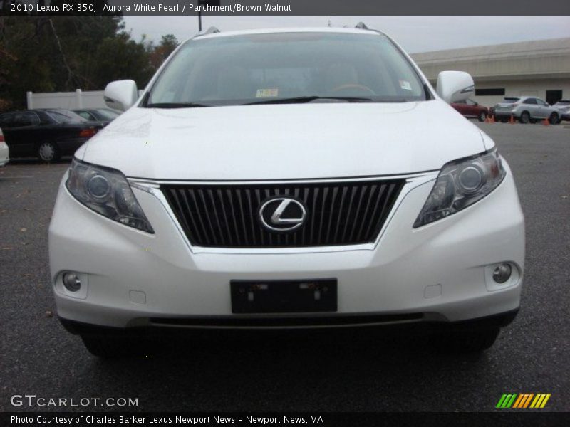 Aurora White Pearl / Parchment/Brown Walnut 2010 Lexus RX 350