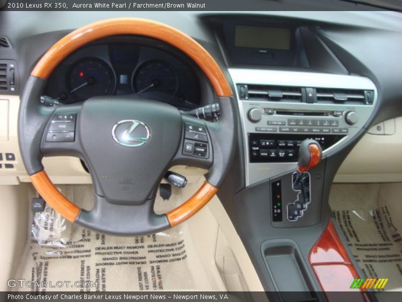 Aurora White Pearl / Parchment/Brown Walnut 2010 Lexus RX 350