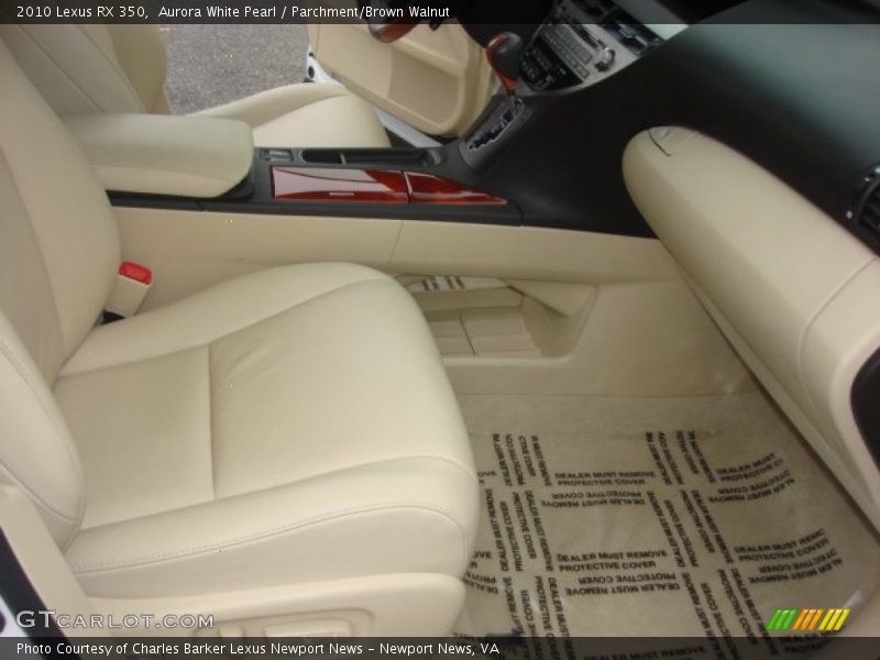 Aurora White Pearl / Parchment/Brown Walnut 2010 Lexus RX 350