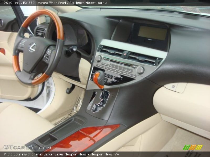 Aurora White Pearl / Parchment/Brown Walnut 2010 Lexus RX 350