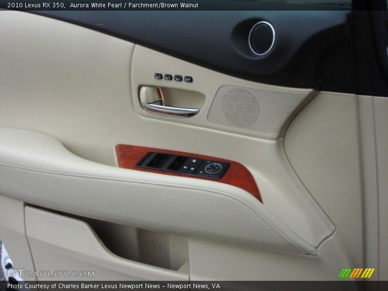 Aurora White Pearl / Parchment/Brown Walnut 2010 Lexus RX 350