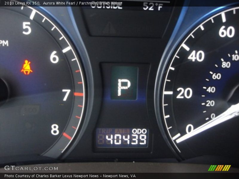 Aurora White Pearl / Parchment/Brown Walnut 2010 Lexus RX 350