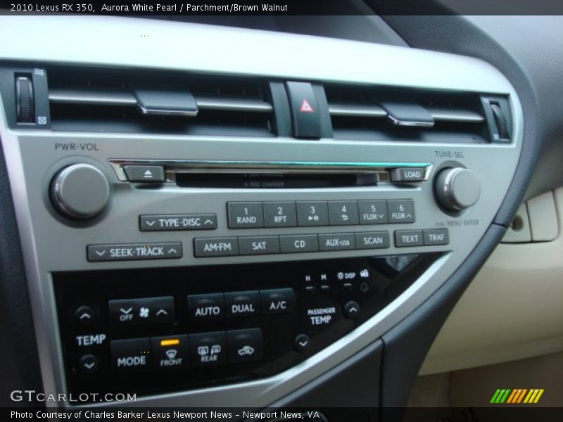 Aurora White Pearl / Parchment/Brown Walnut 2010 Lexus RX 350