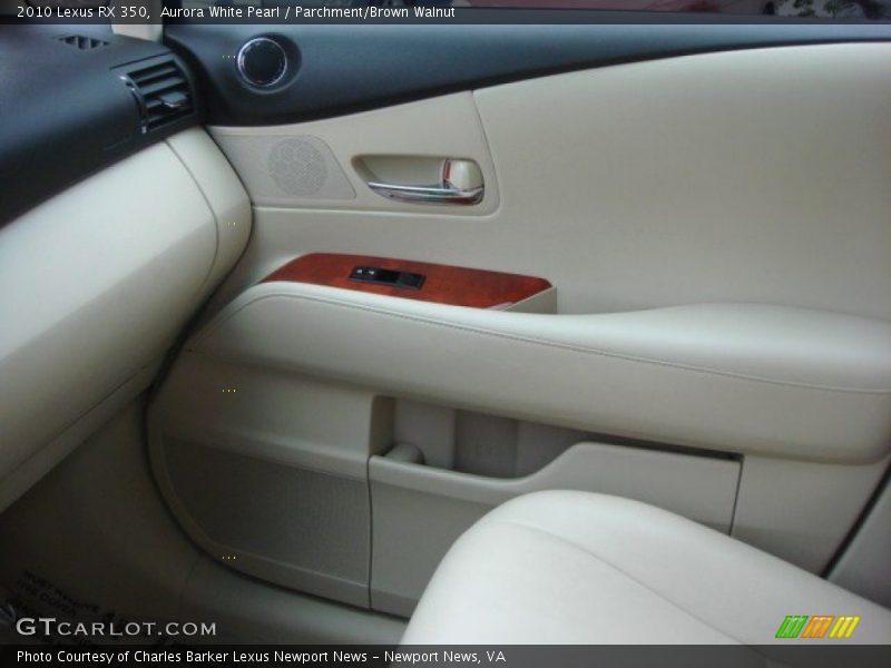 Aurora White Pearl / Parchment/Brown Walnut 2010 Lexus RX 350
