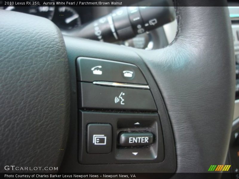 Aurora White Pearl / Parchment/Brown Walnut 2010 Lexus RX 350