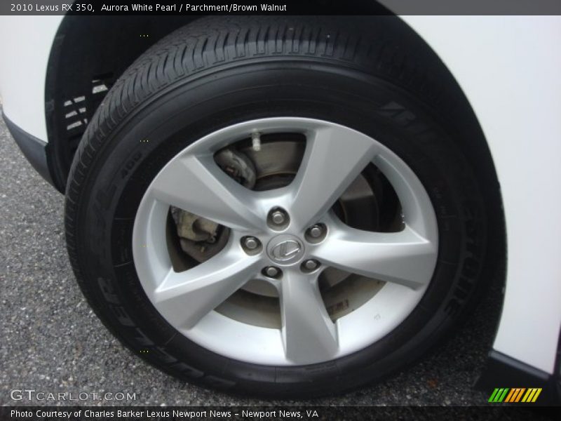 Aurora White Pearl / Parchment/Brown Walnut 2010 Lexus RX 350