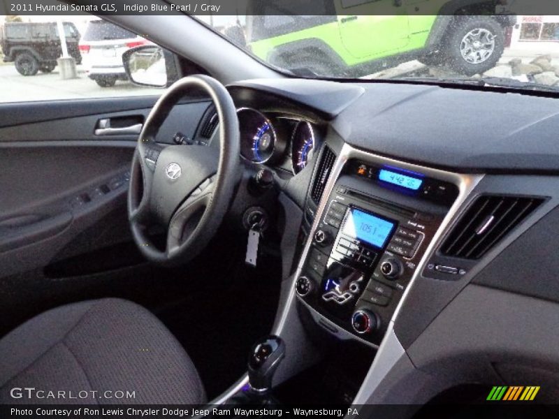 Indigo Blue Pearl / Gray 2011 Hyundai Sonata GLS