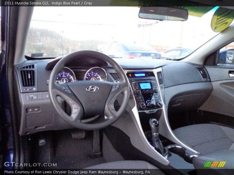 Indigo Blue Pearl / Gray 2011 Hyundai Sonata GLS