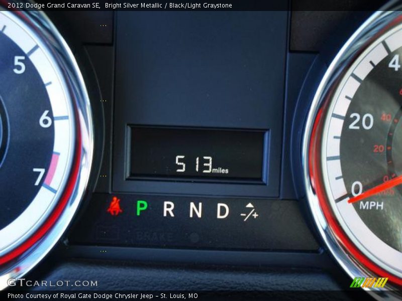 Bright Silver Metallic / Black/Light Graystone 2012 Dodge Grand Caravan SE