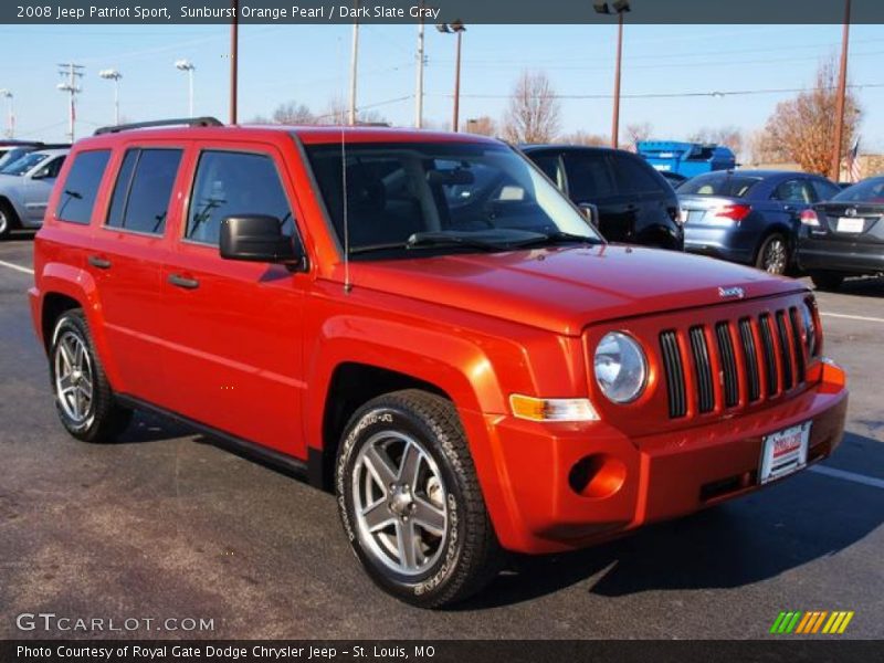 Sunburst Orange Pearl / Dark Slate Gray 2008 Jeep Patriot Sport