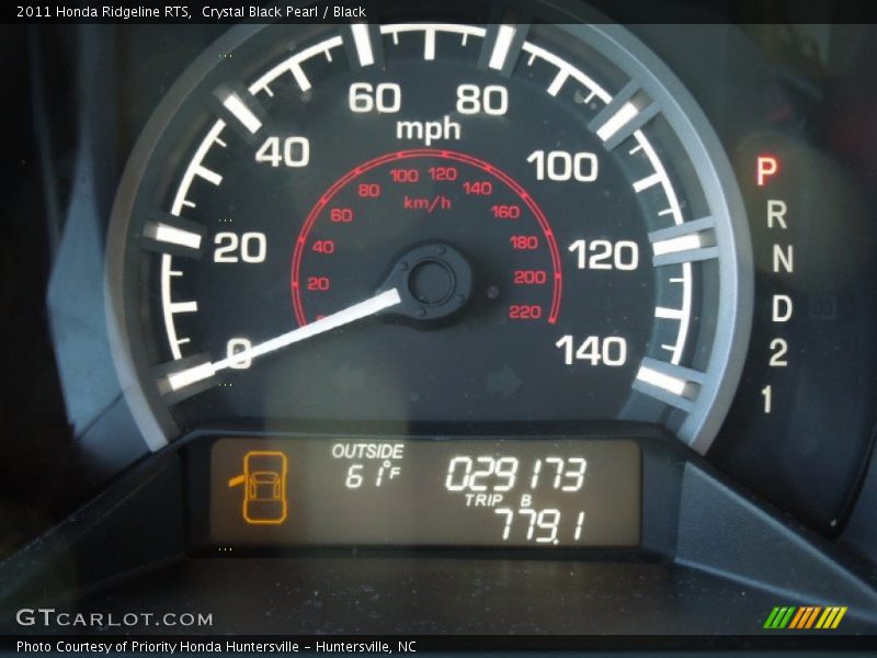 Crystal Black Pearl / Black 2011 Honda Ridgeline RTS