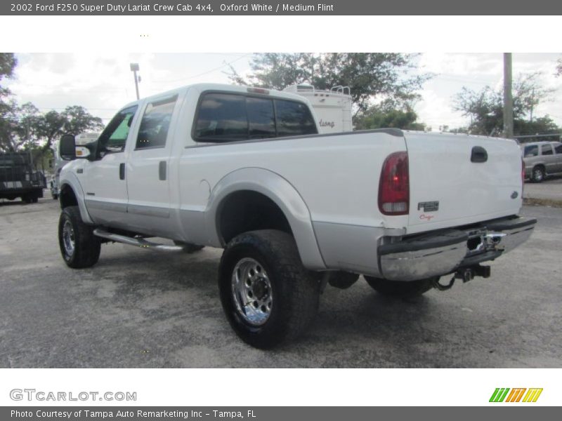 Oxford White / Medium Flint 2002 Ford F250 Super Duty Lariat Crew Cab 4x4