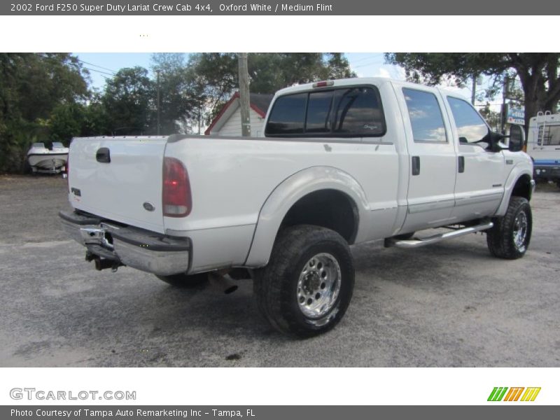 Oxford White / Medium Flint 2002 Ford F250 Super Duty Lariat Crew Cab 4x4