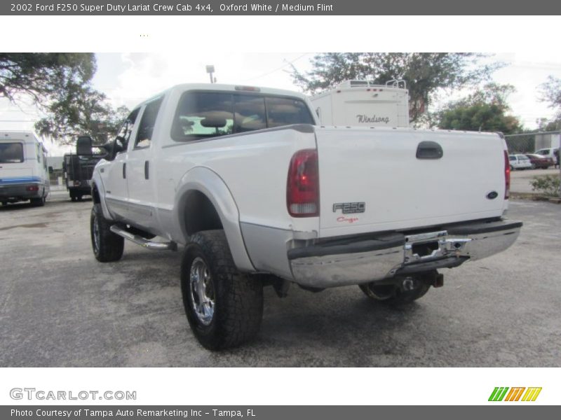 Oxford White / Medium Flint 2002 Ford F250 Super Duty Lariat Crew Cab 4x4