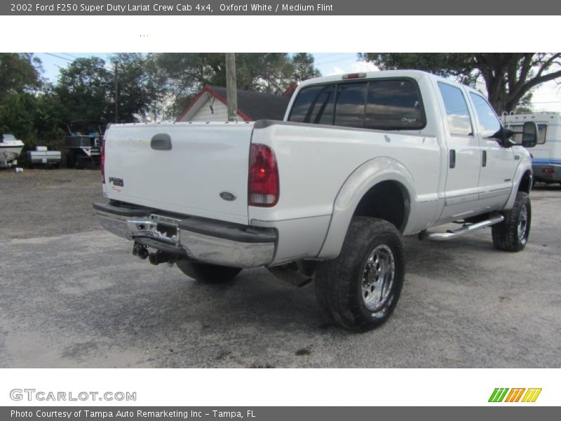 Oxford White / Medium Flint 2002 Ford F250 Super Duty Lariat Crew Cab 4x4