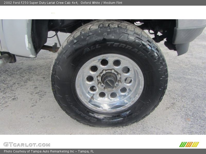 Oxford White / Medium Flint 2002 Ford F250 Super Duty Lariat Crew Cab 4x4