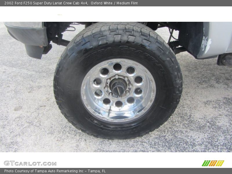 Oxford White / Medium Flint 2002 Ford F250 Super Duty Lariat Crew Cab 4x4