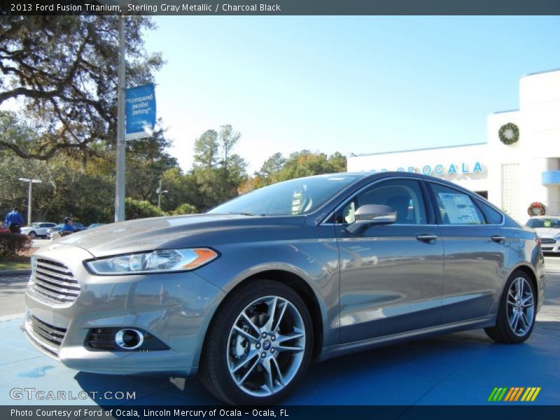 Sterling Gray Metallic / Charcoal Black 2013 Ford Fusion Titanium