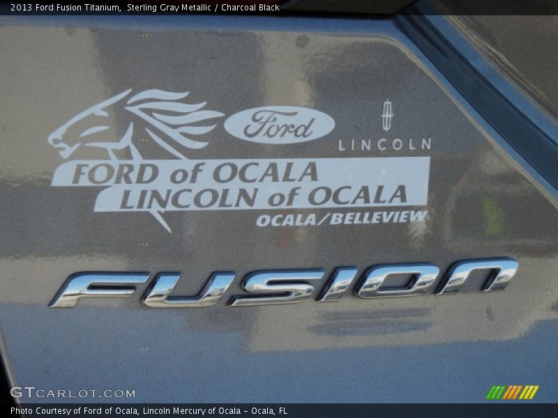 Sterling Gray Metallic / Charcoal Black 2013 Ford Fusion Titanium