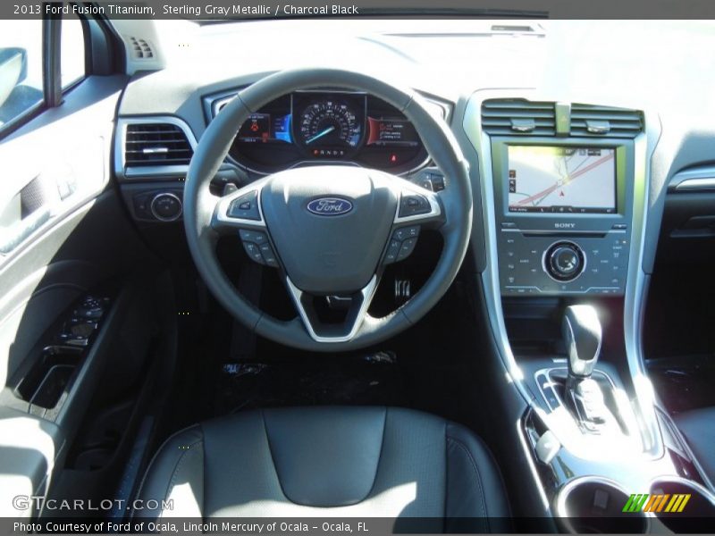 Sterling Gray Metallic / Charcoal Black 2013 Ford Fusion Titanium
