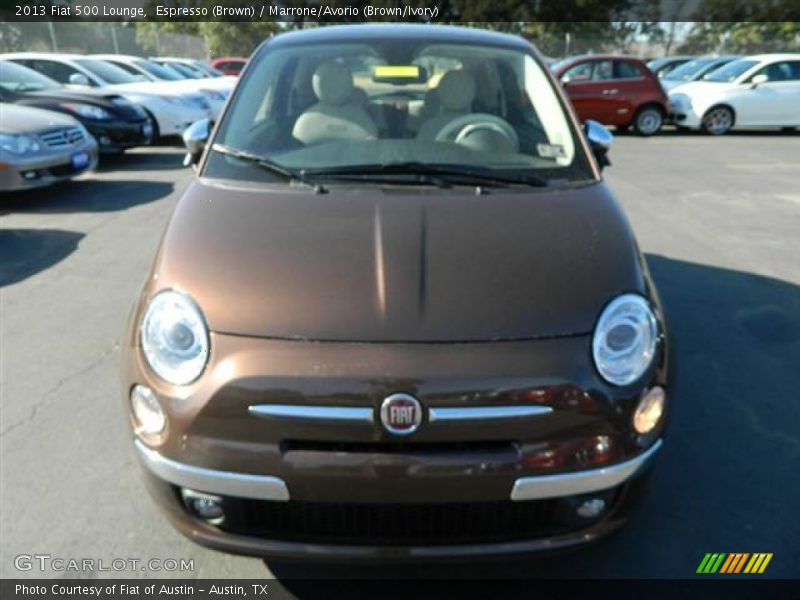 Espresso (Brown) / Marrone/Avorio (Brown/Ivory) 2013 Fiat 500 Lounge