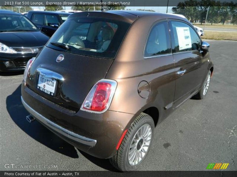 Espresso (Brown) / Marrone/Avorio (Brown/Ivory) 2013 Fiat 500 Lounge