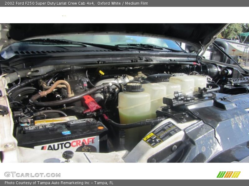 Oxford White / Medium Flint 2002 Ford F250 Super Duty Lariat Crew Cab 4x4