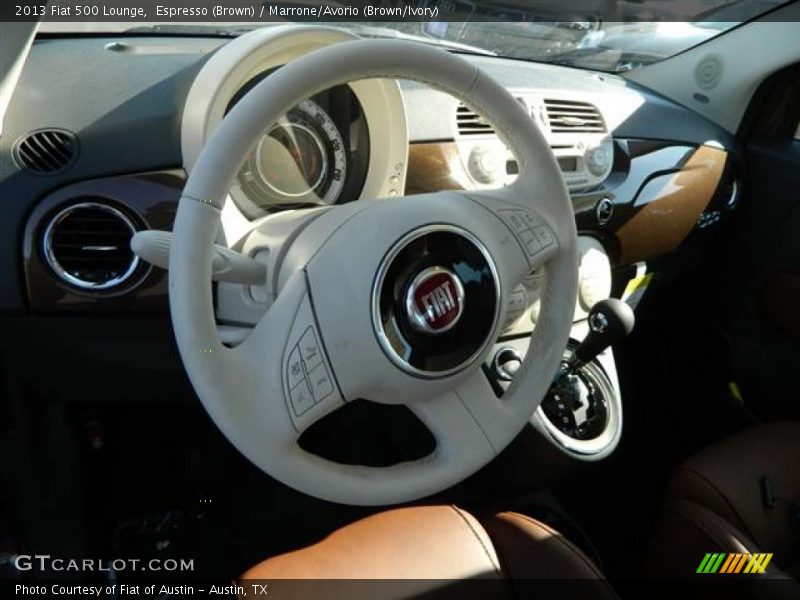 Espresso (Brown) / Marrone/Avorio (Brown/Ivory) 2013 Fiat 500 Lounge