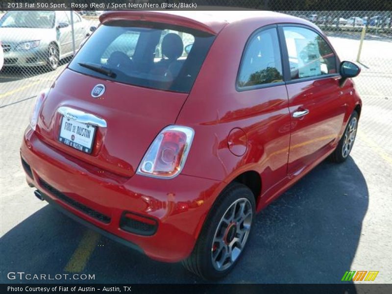 Rosso (Red) / Sport Nero/Nero (Black/Black) 2013 Fiat 500 Sport
