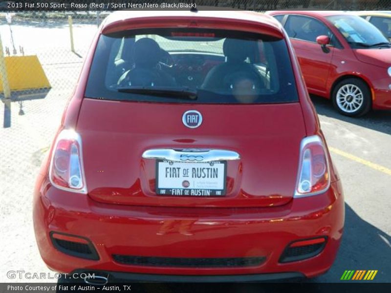 Rosso (Red) / Sport Nero/Nero (Black/Black) 2013 Fiat 500 Sport