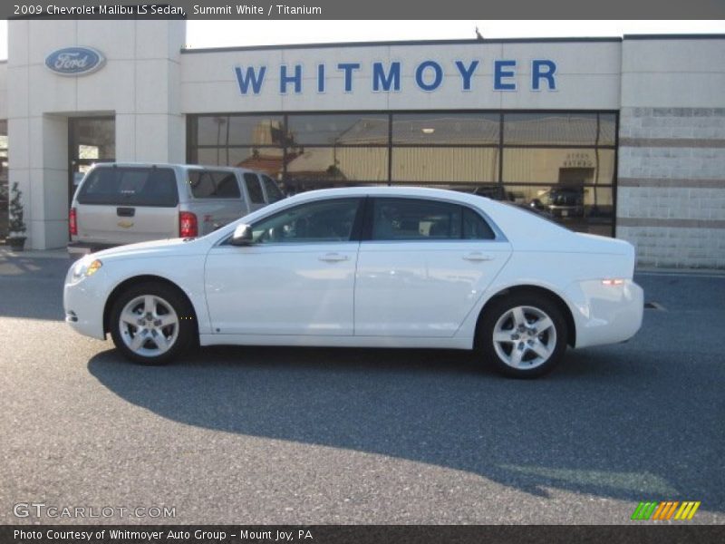 Summit White / Titanium 2009 Chevrolet Malibu LS Sedan