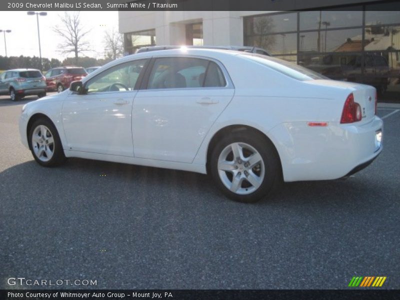Summit White / Titanium 2009 Chevrolet Malibu LS Sedan