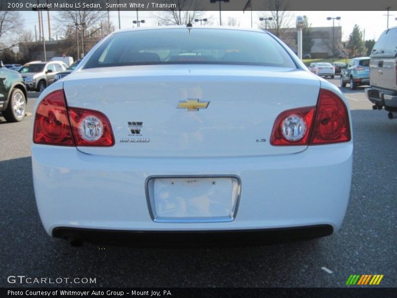 Summit White / Titanium 2009 Chevrolet Malibu LS Sedan