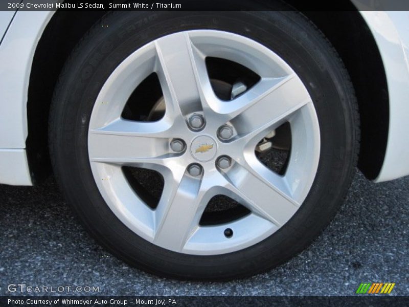 Summit White / Titanium 2009 Chevrolet Malibu LS Sedan