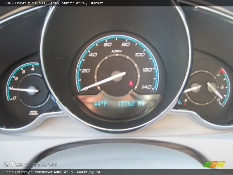 Summit White / Titanium 2009 Chevrolet Malibu LS Sedan