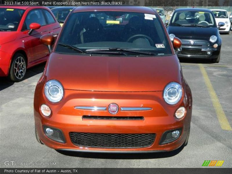 Rame (Copper) / Sport Nero/Nero (Black/Black) 2013 Fiat 500 Sport