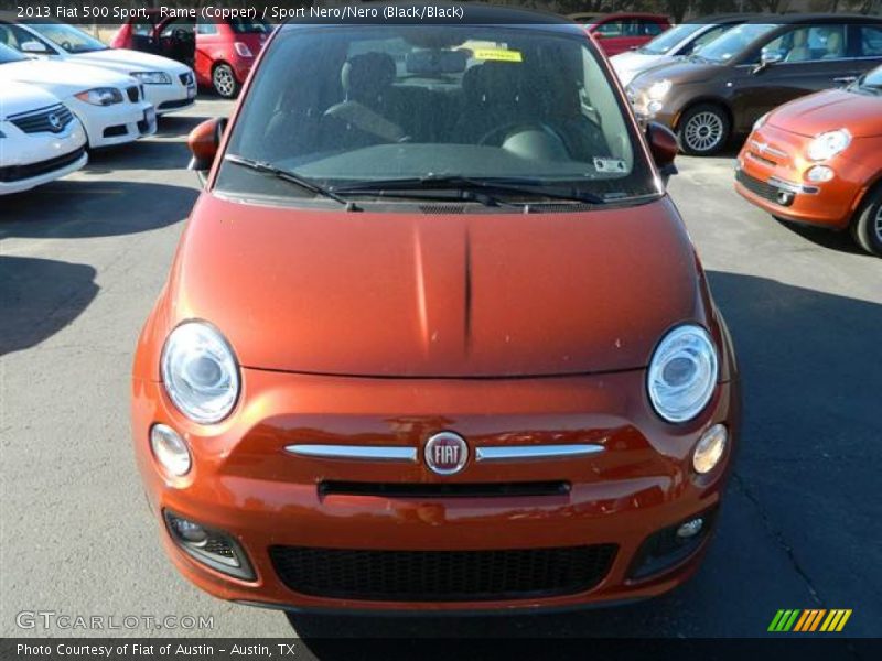 Rame (Copper) / Sport Nero/Nero (Black/Black) 2013 Fiat 500 Sport