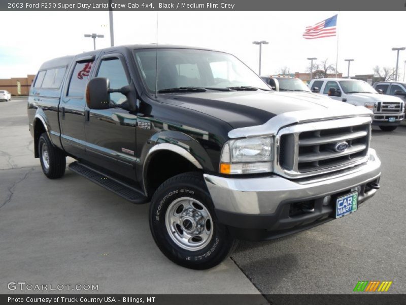 Black / Medium Flint Grey 2003 Ford F250 Super Duty Lariat Crew Cab 4x4