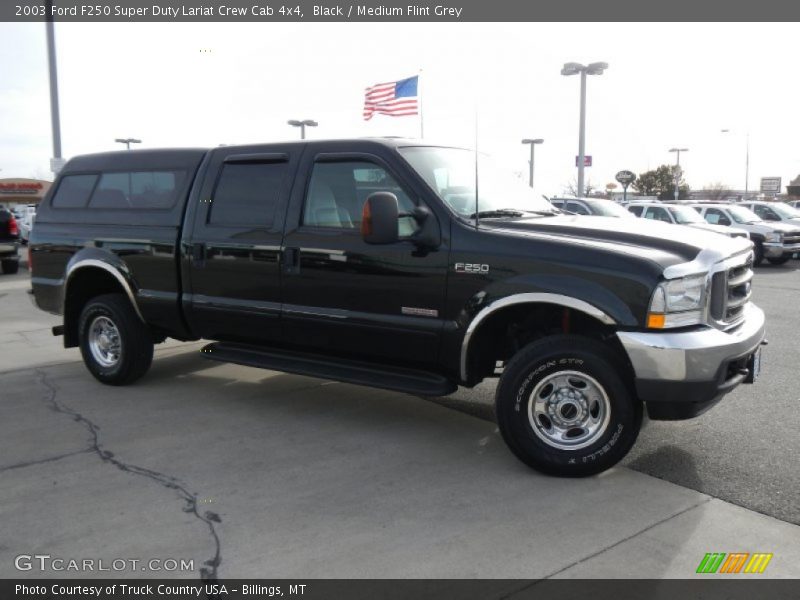 Black / Medium Flint Grey 2003 Ford F250 Super Duty Lariat Crew Cab 4x4