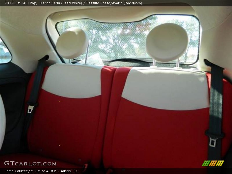 Bianco Perla (Pearl White) / Tessuto Rosso/Avorio (Red/Ivory) 2012 Fiat 500 Pop