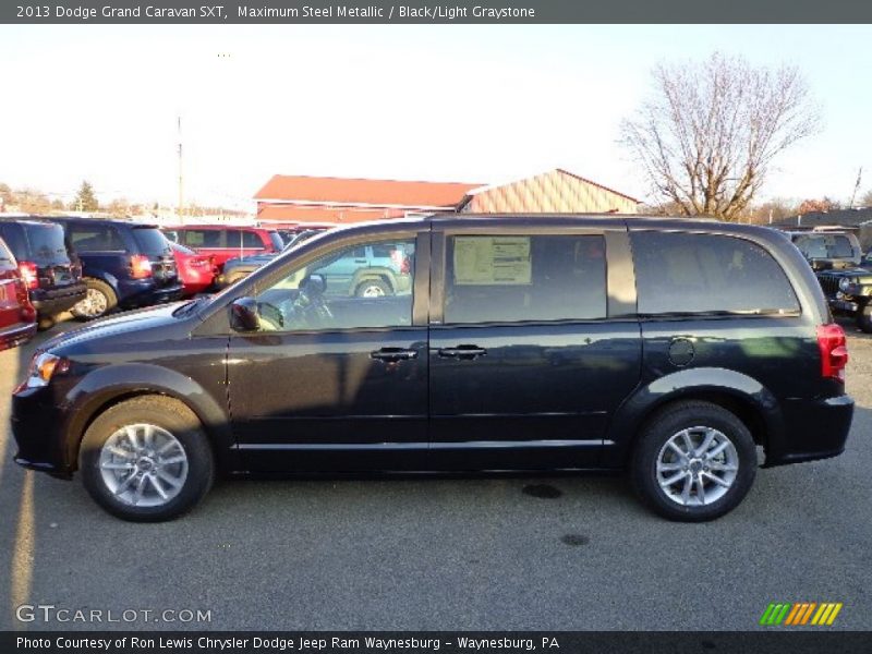 Maximum Steel Metallic / Black/Light Graystone 2013 Dodge Grand Caravan SXT