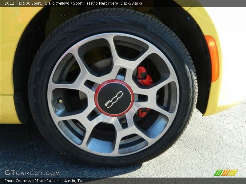 Giallo (Yellow) / Sport Tessuto Nero/Nero (Black/Black) 2012 Fiat 500 Sport