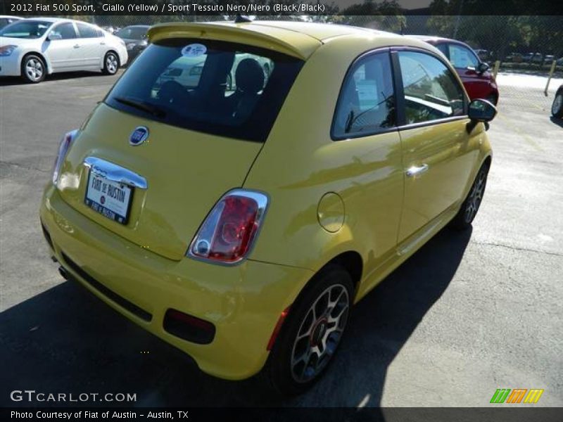 Giallo (Yellow) / Sport Tessuto Nero/Nero (Black/Black) 2012 Fiat 500 Sport