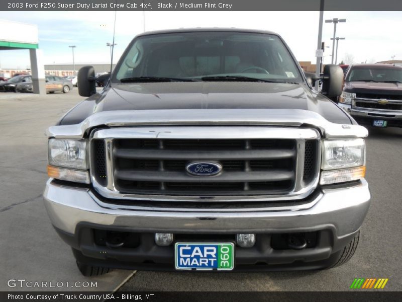 Black / Medium Flint Grey 2003 Ford F250 Super Duty Lariat Crew Cab 4x4