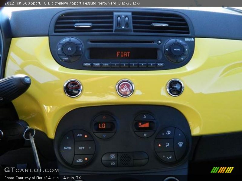 Giallo (Yellow) / Sport Tessuto Nero/Nero (Black/Black) 2012 Fiat 500 Sport