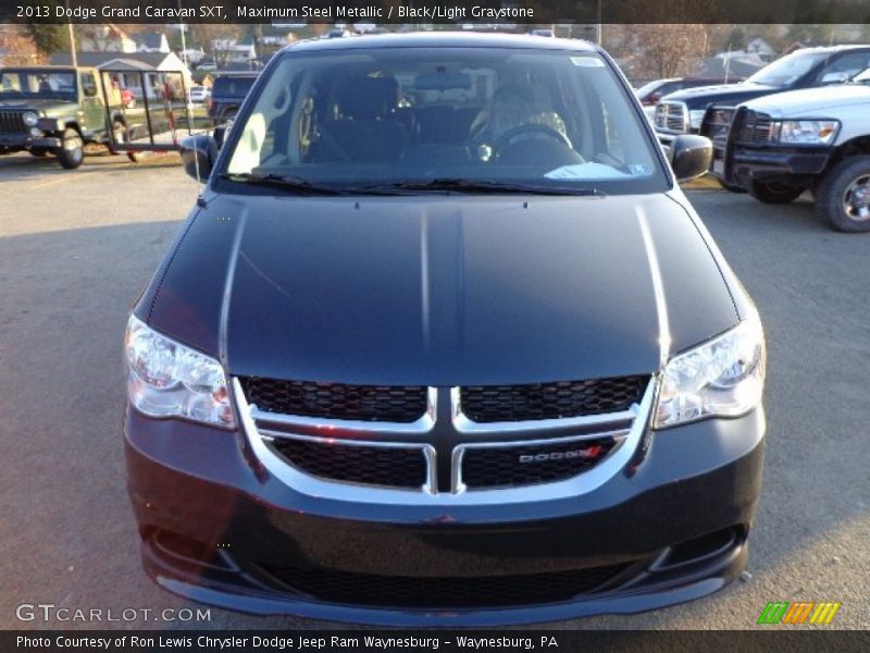 Maximum Steel Metallic / Black/Light Graystone 2013 Dodge Grand Caravan SXT