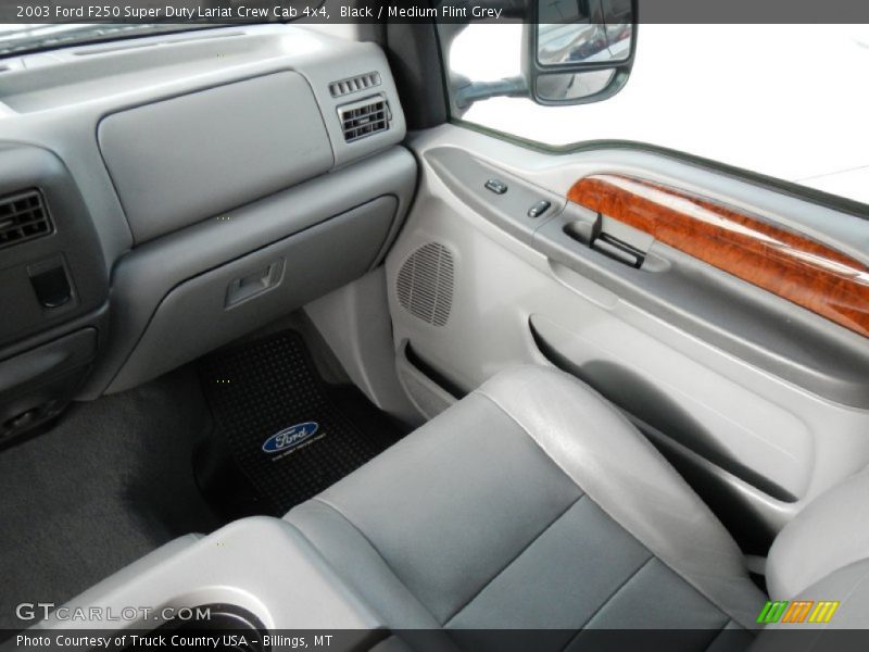 Black / Medium Flint Grey 2003 Ford F250 Super Duty Lariat Crew Cab 4x4
