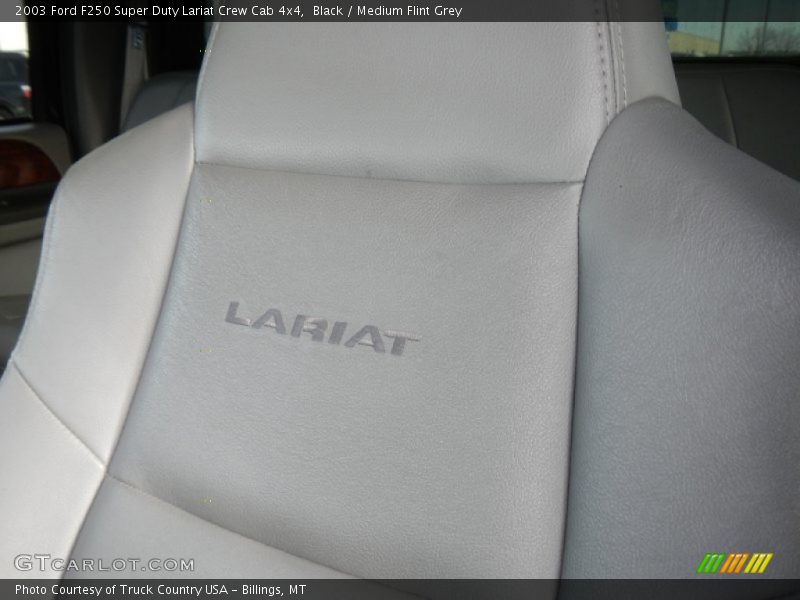 Black / Medium Flint Grey 2003 Ford F250 Super Duty Lariat Crew Cab 4x4